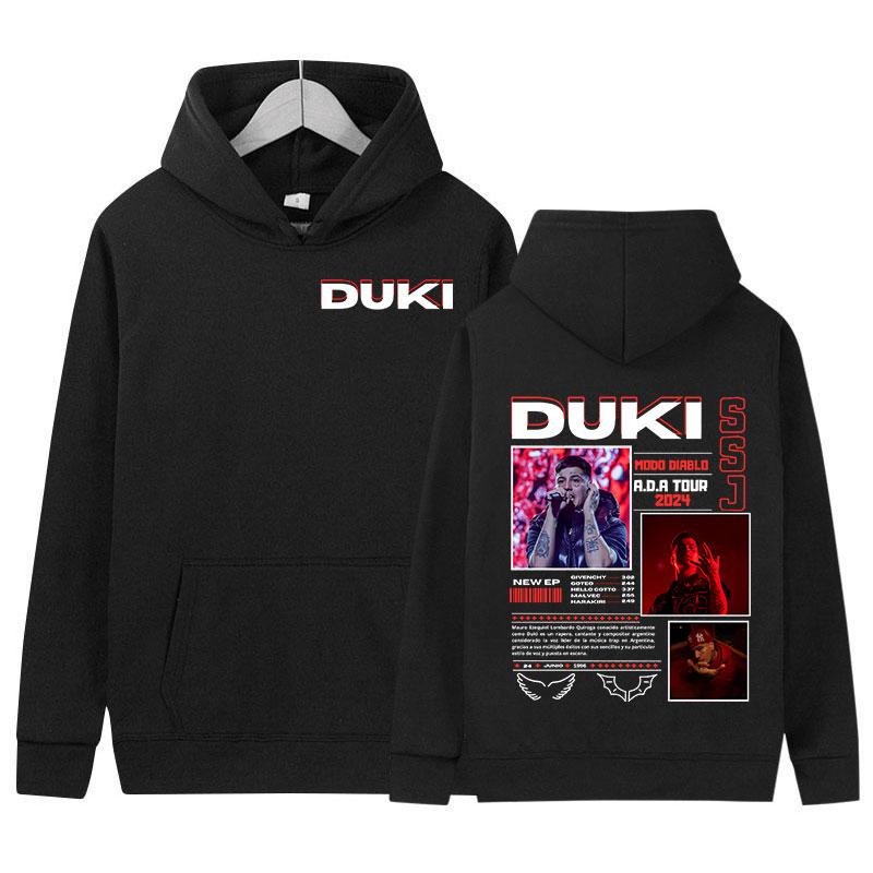 Duki ADA Tour 2024 Hoodie Rap Men's Hip Hop Clothing Pullover Sweatshirt Y2k Unisex Vintage Fashion Oversized Hoodies Streetwear