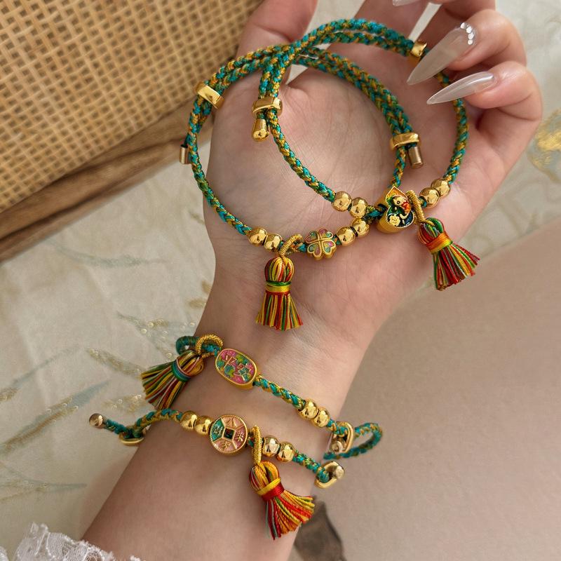 2026 Dragon Boat Festival Five-Color Adjustable Woven Bracelet for Women, Men, and Kids - New Style Gaokao Hand Jewelry