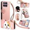 Hanging Rope Zipper Wallet Card Slot Phone Case for XiaoMi 17T 17 Pro Max 15T 14T 14 13T Lanyard Magnetic Flip Stand Cover Etui