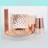 Elegant Rose Gold Stamping Party Tableware Supply Decor For Wedding And Birthday Celebrations