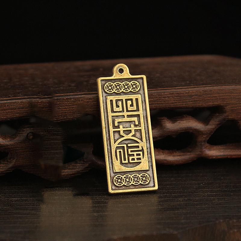 1 Stück Messing Amitabha Buddha Anhänger Auto Schlüsselanhänger Anhänger Halskette Anhänger