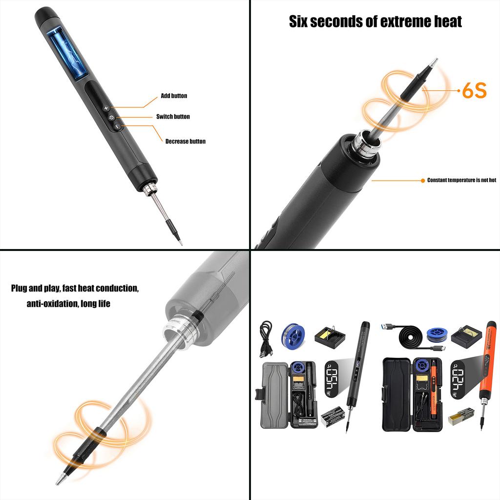 Electric Soldering Iron Type C USB With Digital Display Soldering Iron Welding Tool For Repair Electronic Maintenance