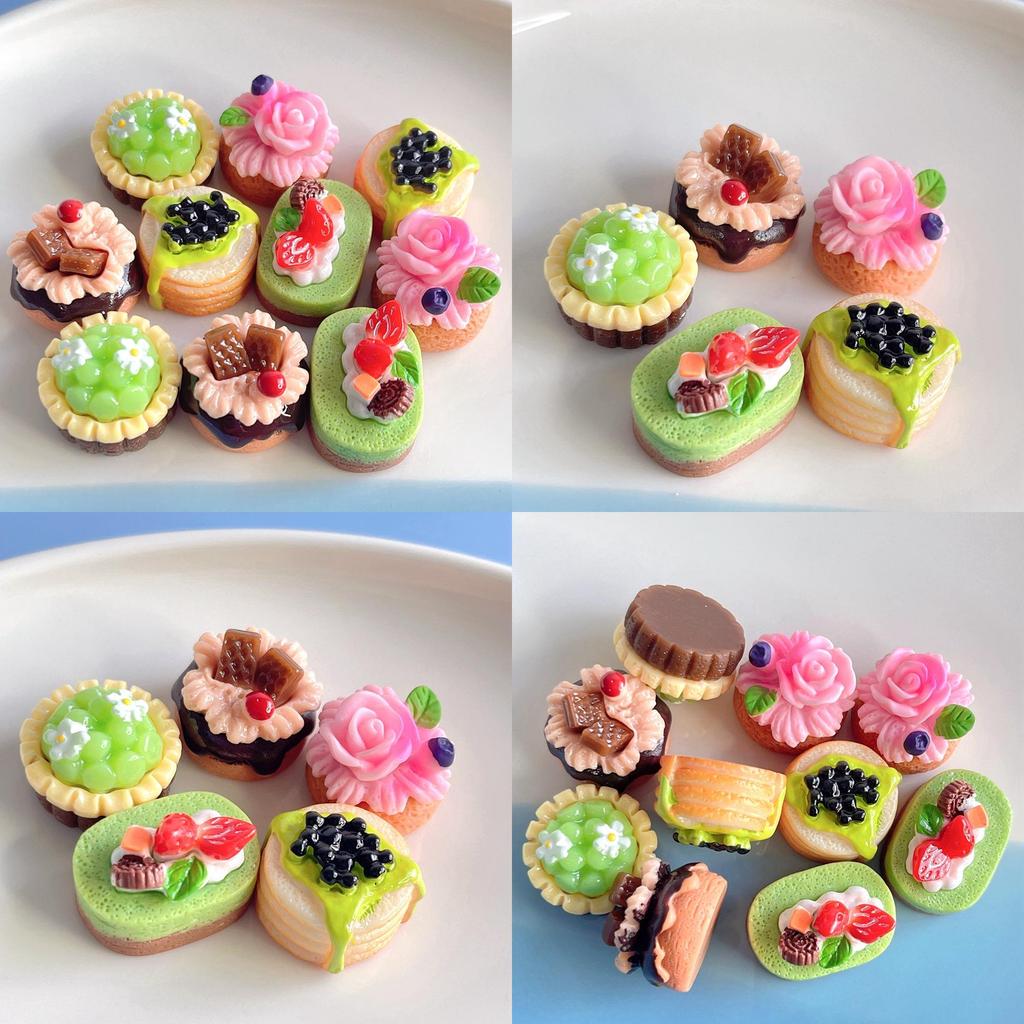 Handmade Resin Cake Accessories For Diy Keychains And Pendants Realistic 3d Simulation