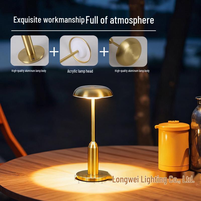 European Style LED Rechargeable Table Lamp - Decorative Night Light for Restaurant & Speakeasy Bars