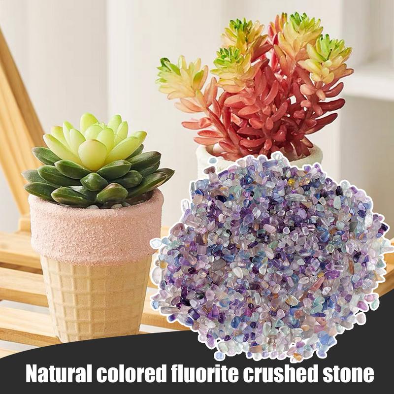 100g Natural Crystal Rainbow Fluorite Gravel Healing Stone Colorful Crystal Quartzs Tumble Stone Fish Tank Swimming Pool Decor