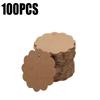 100PCS Wave Edged Round Blank Tags Elegant Gift Cards Perfect for Christmas Halloween Valentine Birthday Gift Wrapping Decor ZYF