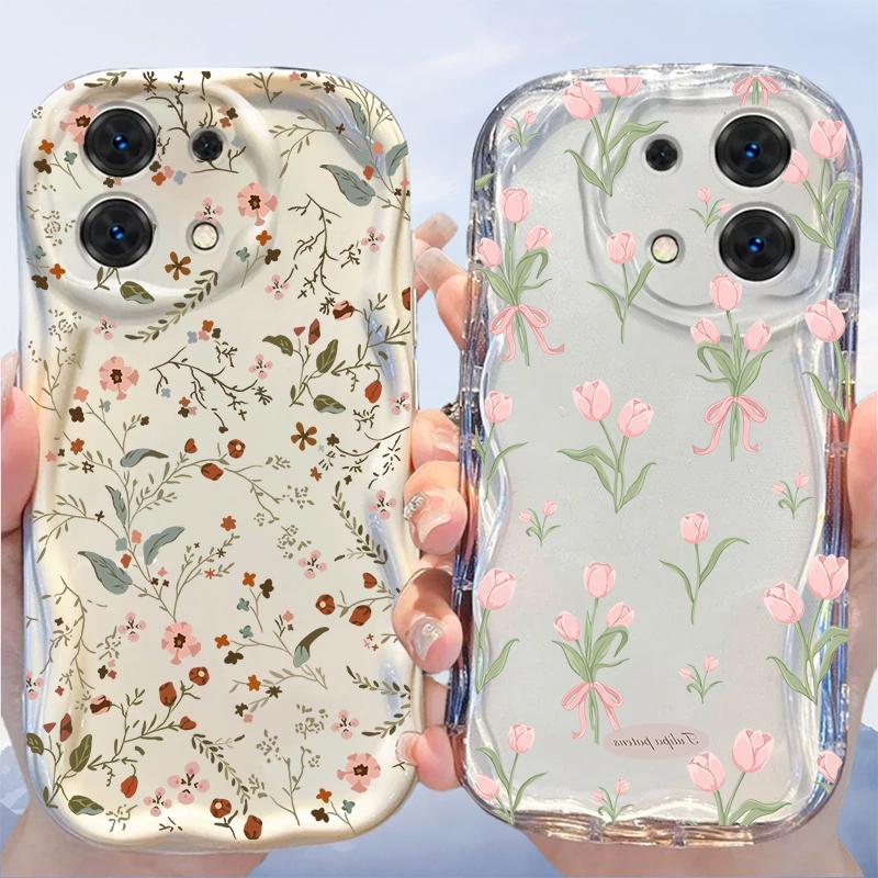 Phone Case for Huawei Honor X5C X7D X9D 400 200 Pro 90 Lite X6B X8B X7B X9B X5B X6C X8C X6A X8A X7A X9C Flowers Leaves TPU Cover