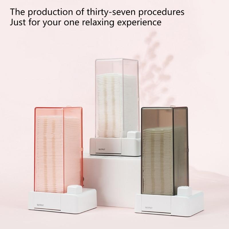 Contenitore Cotone Cosmetico Touch Control Scatola Dispenser da Parete con Dischetti Omaggio Salvaspazio Scatola Contenitore