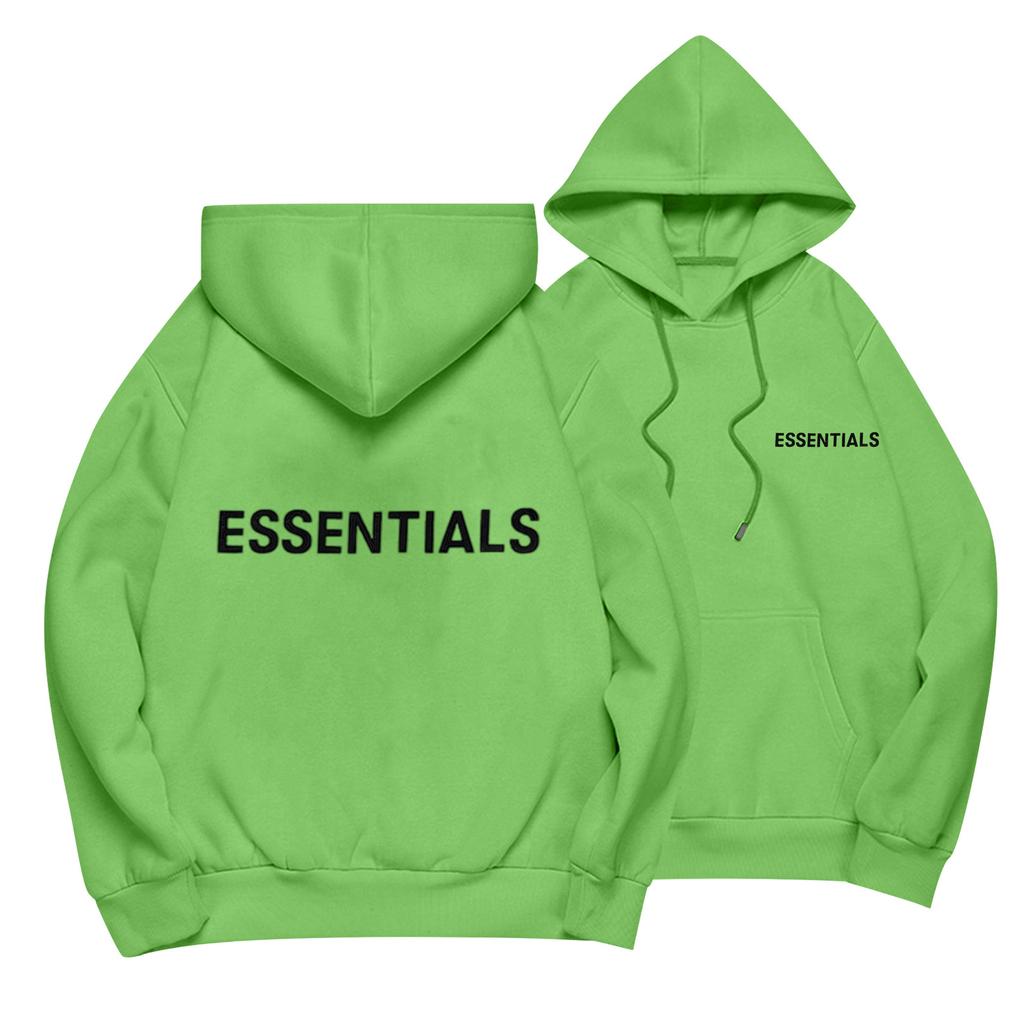 Unisex Loose Casual Letter Print Solid Round Neck Long Sleeve Hooded Sweatshirt