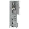Buffet Cinza Concreto 34,5 x 34 x 180 cm Aglomerado