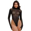 Body a Rete Trasparente Transfrontaliero - Lingerie Sexy con Cavallo Aperto Tentazione per Donna