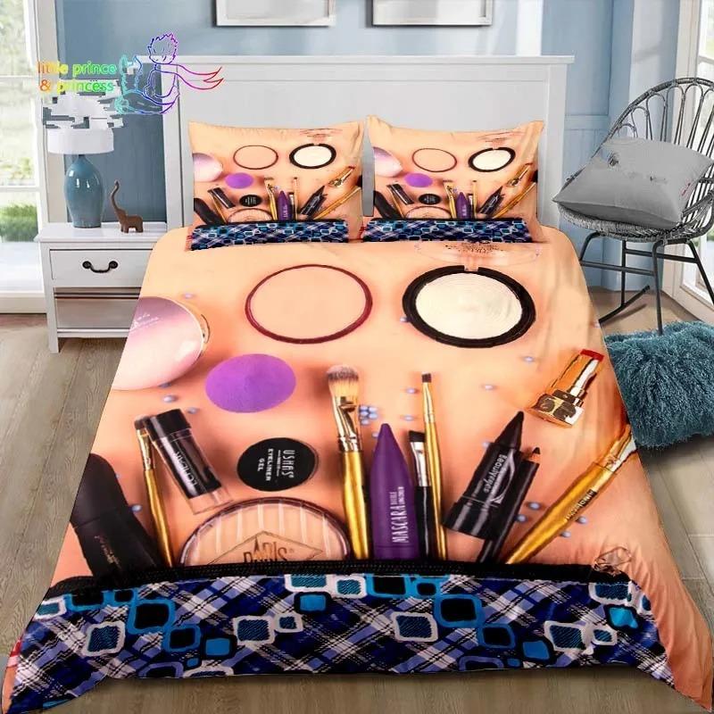 

Nordic Cosmetic Fashion Girl Perfume Comfortable Duvet Cover Pillowcase Bedding Set Children Bedroom Decoration Home Textile 70x133cm 2pcs