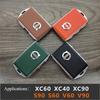 Genuine Leather Shell Keycase for Volvo XC60/S90/S60/XC40/XC90 Alloy Modification And Replacement Car Key Case