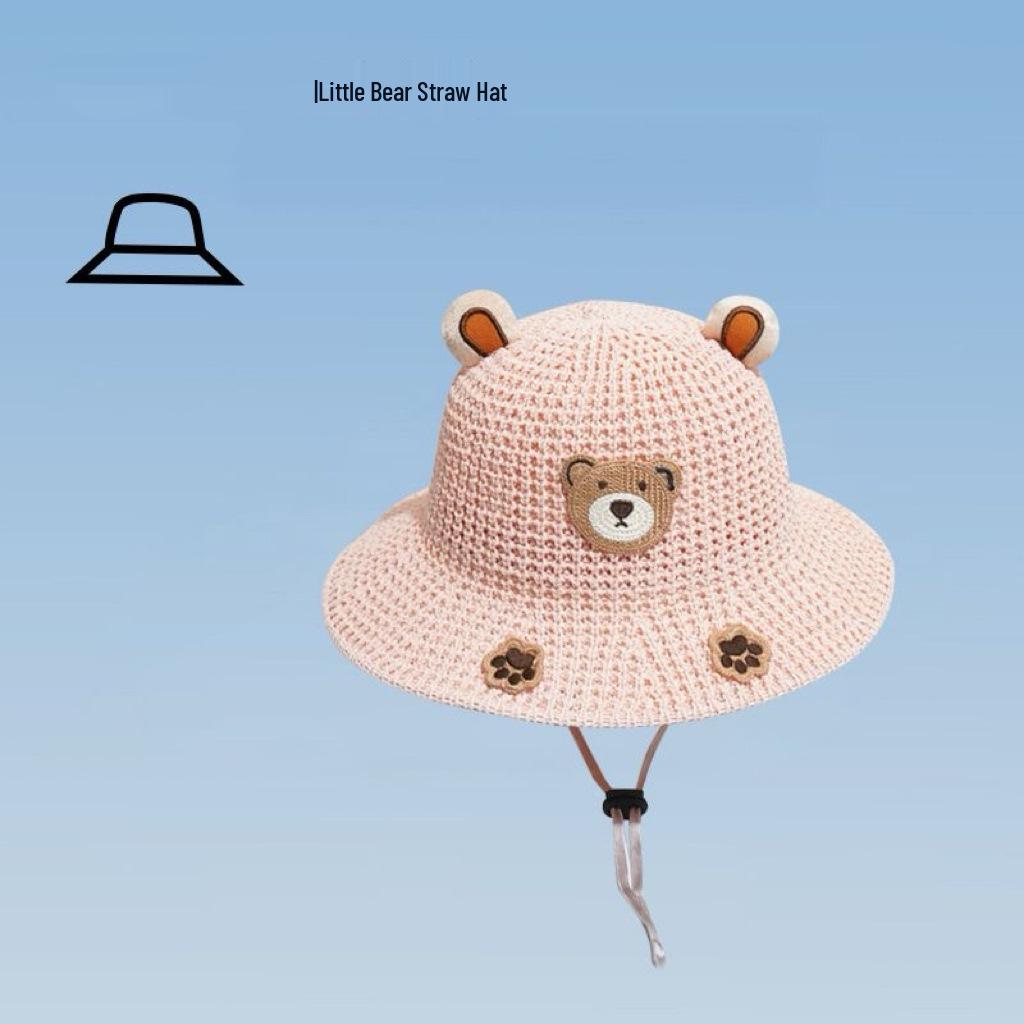 Cappello da Sole in Paglia per Bambini - Protezione UV per Vacanze al Mare in Primavera, Estate e Autunno