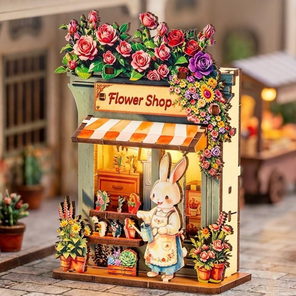 Animals Shop Fridge Magnet DIY DIY Handcraft 3D Puzzle Model Kit Creative Mini House Puzzle