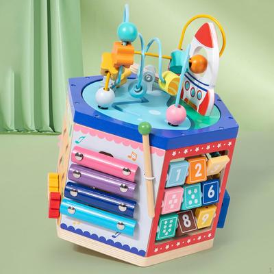 Busy Cube Activity Enhence Hand Eye Coordination Sensory Board Montessori Toy for Gifts