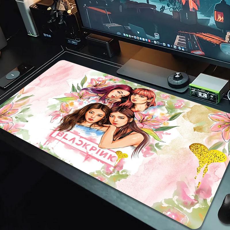 Blackpink Large Size Mouse Pad Large Gaming Table Cushion Nonslip Laptop Tablet Big Mousepad Xxl Mat Mini Pc Playmat With Lock Edge