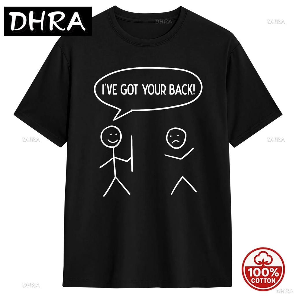 Ive Got Your Back Funny Skull Skeleton Graphic Tshirt 2026 Summer Soft 100cotton Loose Oneck Tshirts For Unisex Hip Hop Design