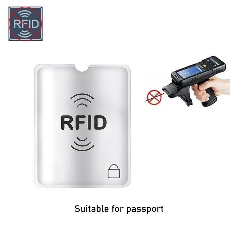 

Алюминиевый держатель для карт с защитой от RFID - Металлический чехол с блокировкой NFC для ID и банковских/кредитных карт 5pcs старый серебряный