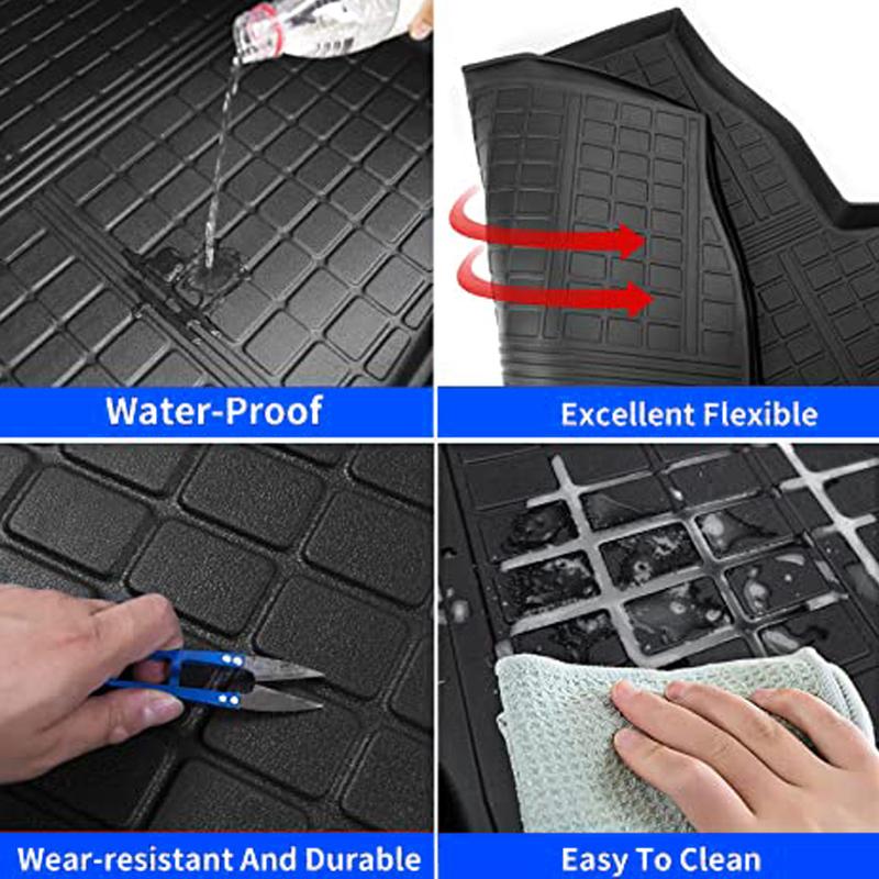 Car Trunk Mat For Volkswagen VW Golf Mk8 2024 Anti-slip Waterproof Mat Car Trunk Mat AUTO Cargo Tray Vehicle Supplies
