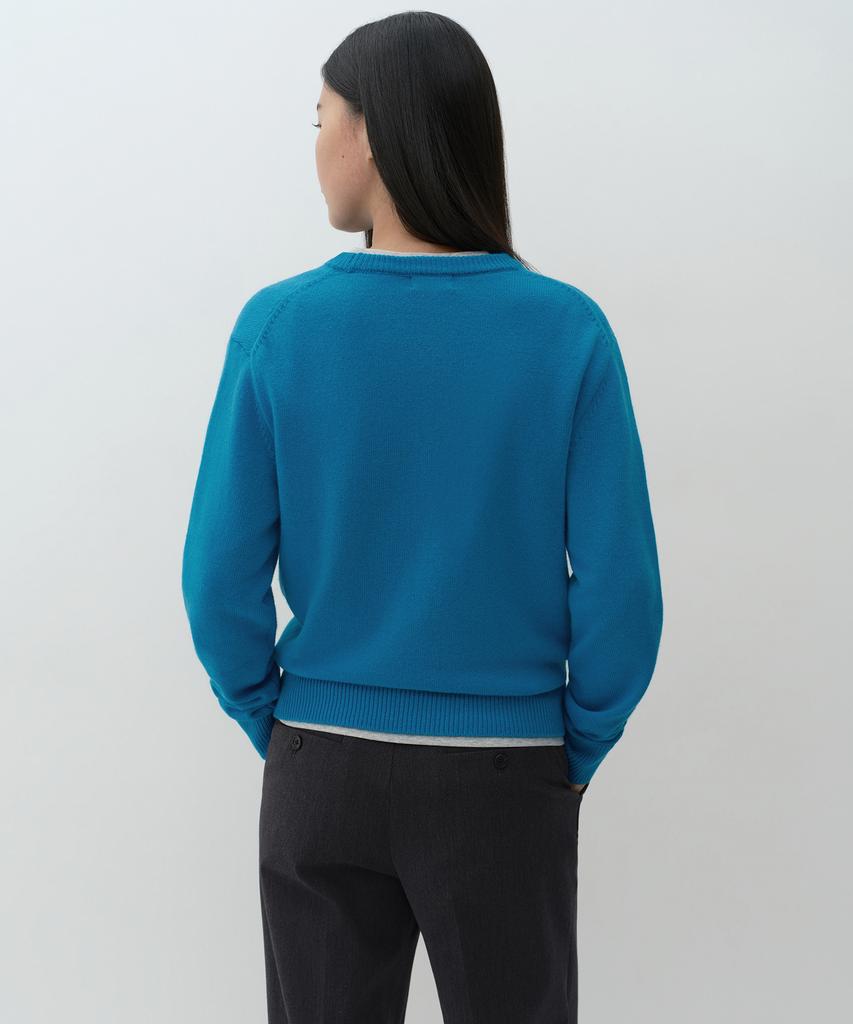 MUSINSA STANDARD WOMAN [Victoria Wool] Women'S Crew Neck Knit [Teal Blue]