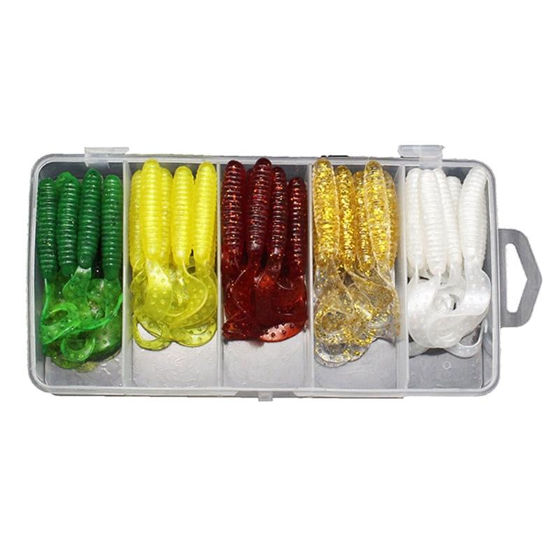 Soft Fishing Lures With Realistic Wiggling Action For Freshwaters Saltwater Basses Includes Tail Grubs