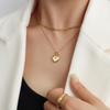European & American Chic Heart Pendant Double-Layer Necklace for Women