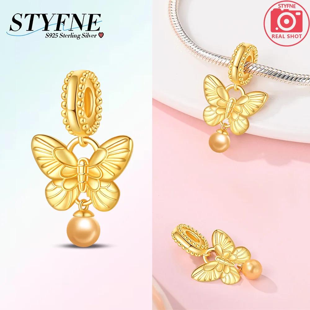 Charms Copper Butterfly Series Zircon Colorful Butterfly Beaded Pendant Fit Original Bracelet Diy Jewelry Making For Women
