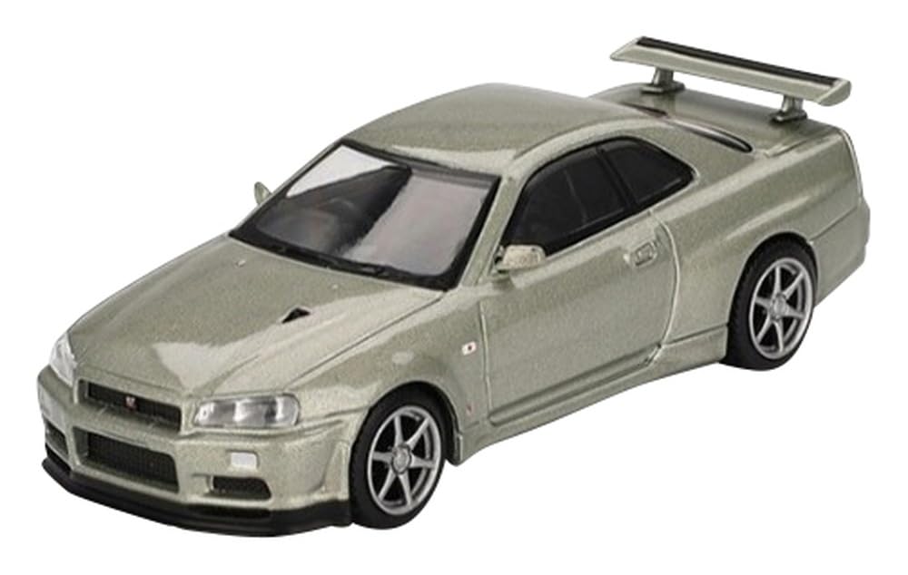 

Sunrich MINI GT Nissan Skyline R34 II Nur Millennium Jade Finished Model 1/64 GT-R V-Spec (Right-Hand Drive) MGT01003-BL