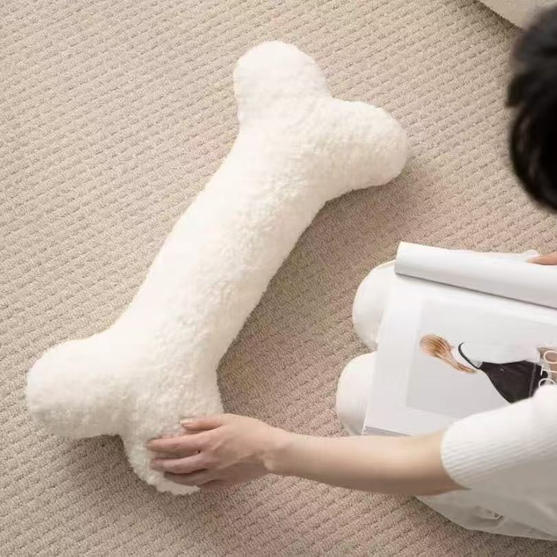 3 Styles Creative Bone Shaped Plush Pillow Soft Soothing Sleeping Pillow Back Pillow Kawaii Home Decor Funny Gift