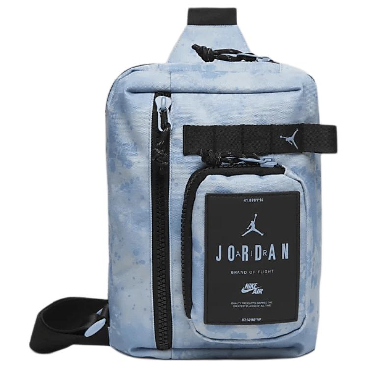 

New Jordan Polyester Shoulder Bag, Crossbody Bag Regular Men s Blue Gray FV2564-422 21.1*6.1*27.9CM