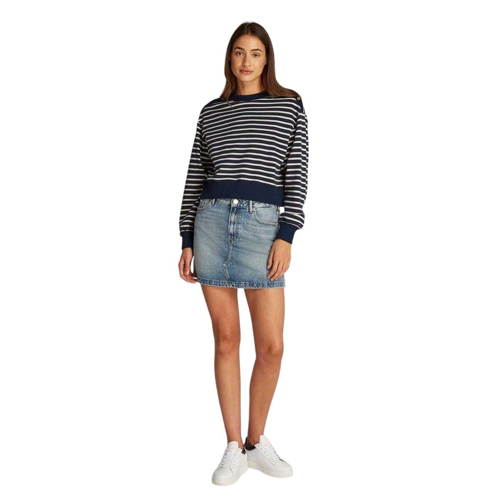 Tommy Hilfiger Womens/Ladies Striped Boat Neck Regular Sweatshirt