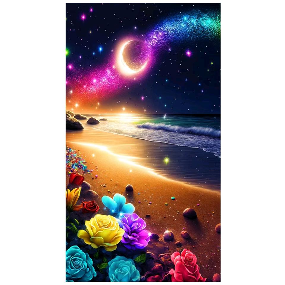 New Arrival 5D Diamond Painting Starry Sky Landscape Full Diamond Mosaic Cross Stitch  Kits Rhinestone DIY Embroidery Home Decor