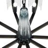 Bymaocar 10-Light Crystal Chandelier Large Crystal Glass Light Fixture,Modern Elegant 110V Pendant Lamp for Bedroom Living Room