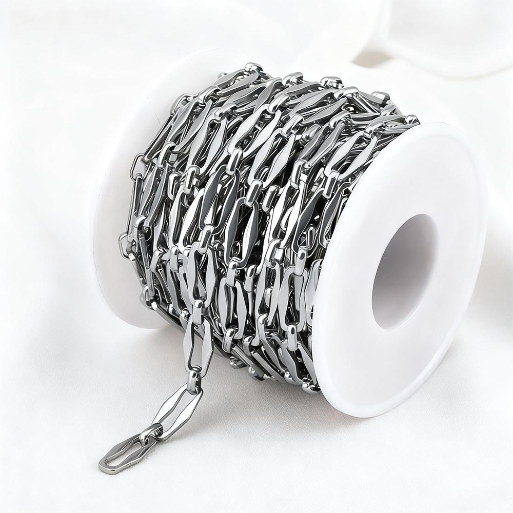 1Meter Stainless Steel Irregular Rectangle Link Chains DIY Jewelry Making Crafts Necklace Findings Handmade Supplies Accessories