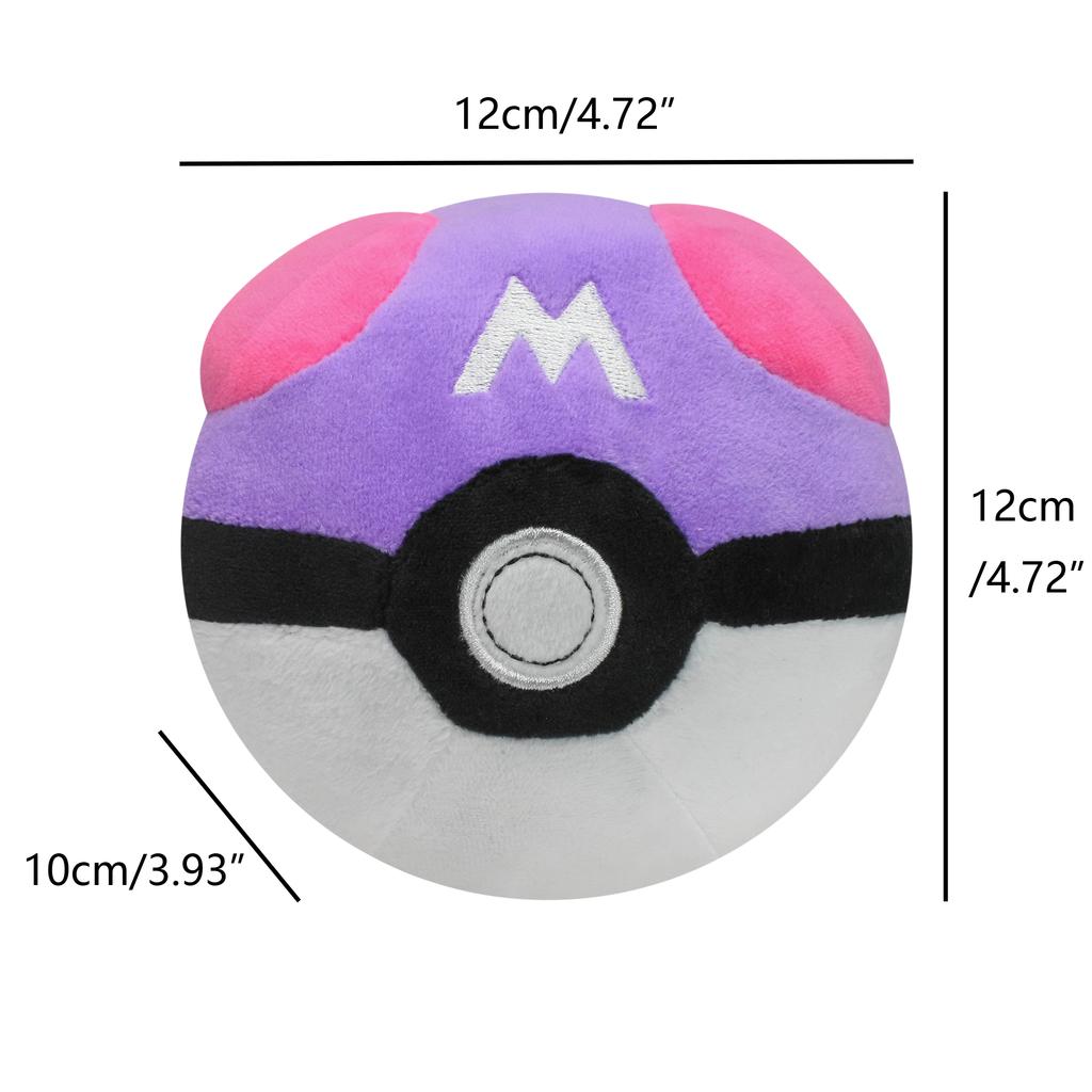 Cartoon Master Ball Great Ball Ultra Ball Pok Ball Plush Toy Animals Soft Stuffed Backpack Pendant Decoration Toy Birthday Gift
