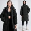 Long Over-knee Cotton-padded Clothes, Thickened Medium and Long Down Cotton-padded Clothes for Women's Winter New Loose Bread Clothes