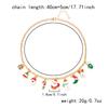 Christmas Elk Snowman Santa Claus Pendant Necklace for Women Snowflake Candy Charm Chain Necklace New Year Jewelry Holiday Gift