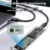 M.2 NVME/NGFF Dual Protocol SSD-Gehäuse Transparentes Festplattengehäuse USB3.2 Typ C mit intelligentem Display SATA SSD-Adapter