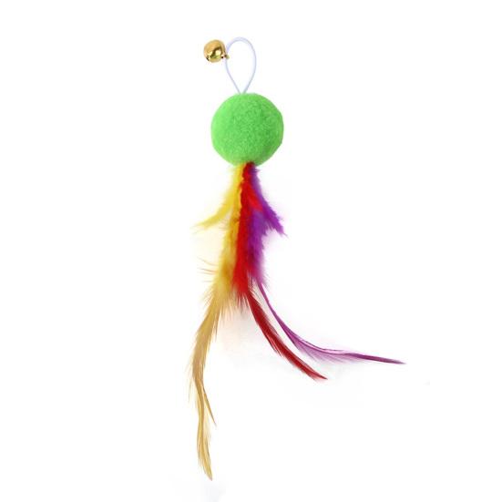 Cat Fishing Toy Plush Ball Relieve Boredom Playing Toy Pet Teaser Toy