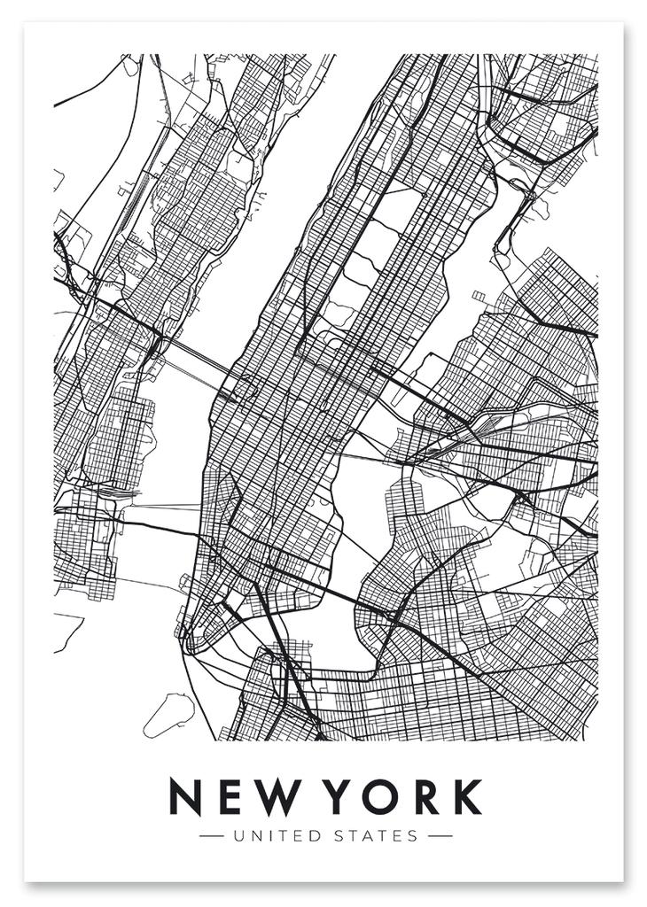New York City Map Poster