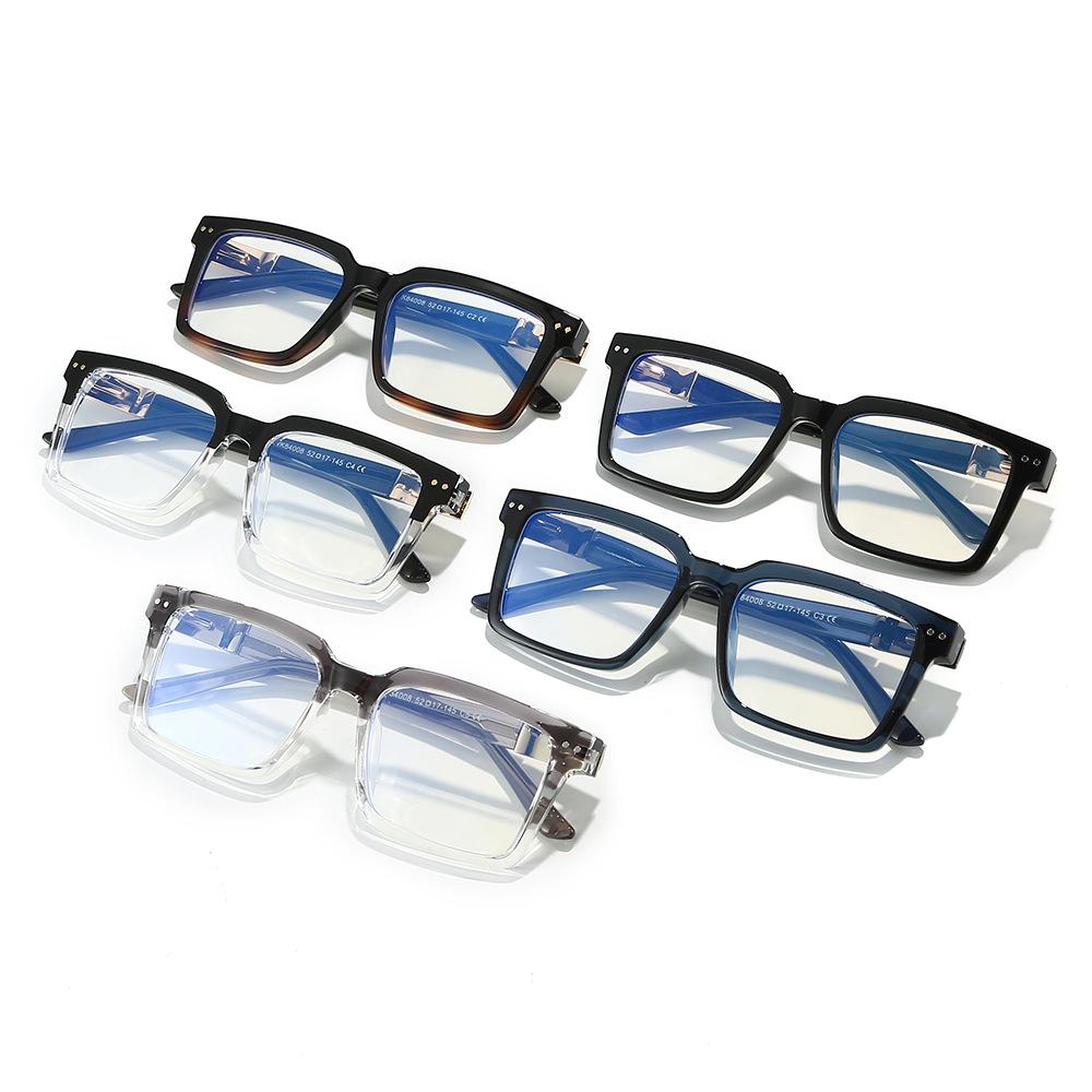 Plus Reading Glasses Men High Quality Square Rivet Men's Eyeglasses TR90 Lightweight AntiBlueLight Comfortable PresbyopiaGlasses