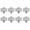 T Slot Nuts Compatible With Toyota Tunda Tacoma Pickup Truck Bed Deck Rails Cleats Rack Rail With Stainless Button Socket Cap Screw 8-Pack Silver