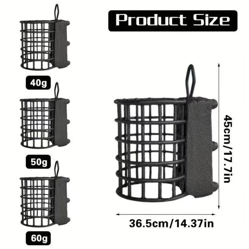 40/50/60g Weights Mesh Bait Cage Feeders Controlled Release Small Fish Protection Bait Release Feeders Fish Protection Feeders