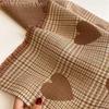 New Winter Women Double Side Cashmere Scarf Love Heart Plaid Ladies Long Thickened Warm Knitted Scarf Hijab Stole XWJ111