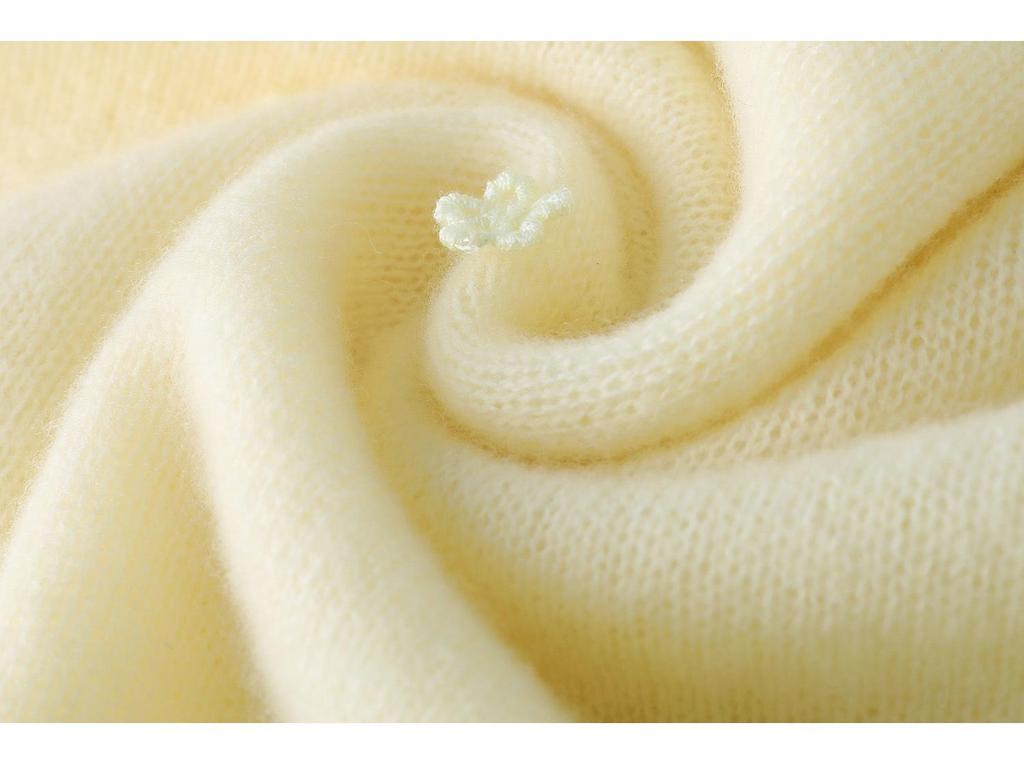 2025 Autumn/Winter Women's Loose Round Neck 100% Pure Wool Embroidered Long Sleeve Sweater Base Layer