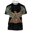 Ancient Egyptian Text 3d Printing T-shirt Pharaoh's Eye Egyptian Mural Creative Casual Short-sleeved Tshirt Tees Mens Clothes