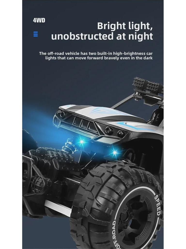 Large Alloy 6-Wheel Remote Control Off-Road Car - High-Speed Climbing Vehicle for Kids