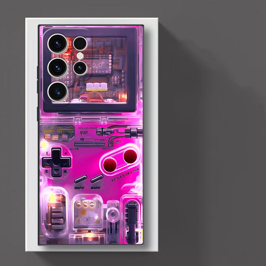 Game Machine Pattern Case for Samsung Galaxy S24 S25 Ultra S21+ S24Ultra S22 Plus S21 S23 FE S20 FE Soft Shell