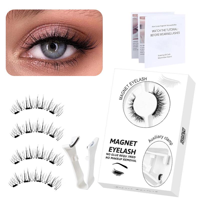Magnetic False Eyelash Set - Lightweight Little Devil, No Glue, Super Natural Faux Mink